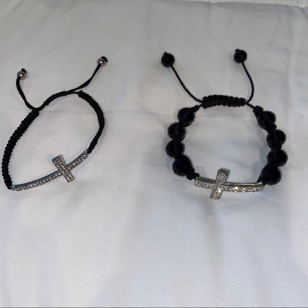 2 cross bracelets